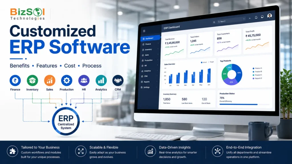 Customized ERP Software in India: Benefits, Cost and Process